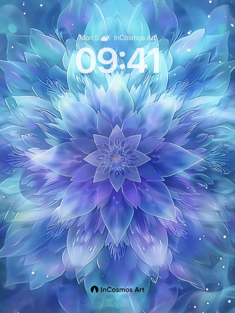 Celestial Bloom Wallpaper with Ethereal Petals wallpaper for iPhone, iPad & Mac