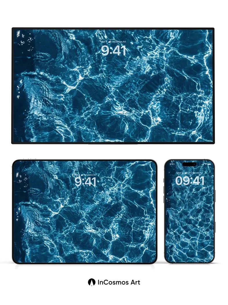 Calm Currents Wallpaper with Light Weaving