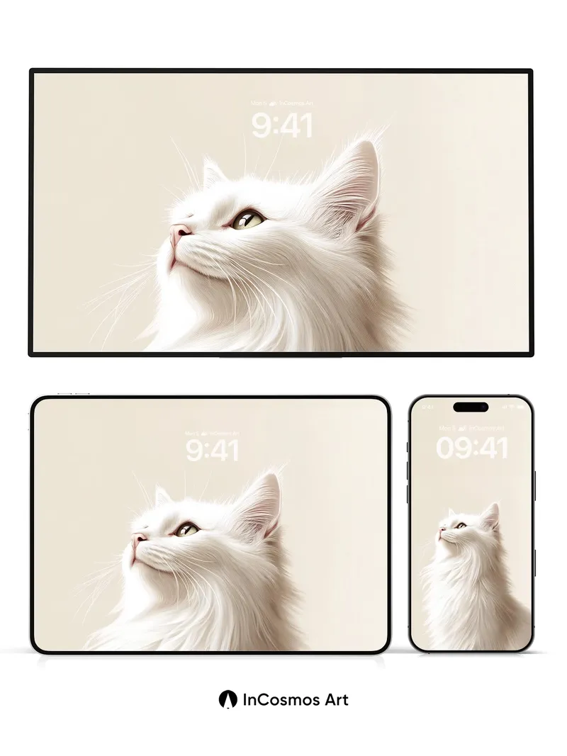 Serene Fluff Wallpaper with Gilded Light