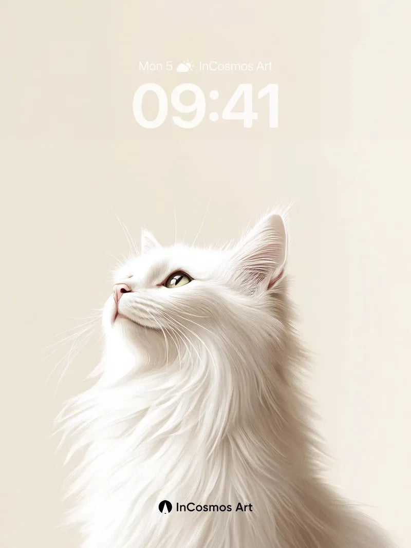 Serene Fluff Wallpaper with Gilded Light