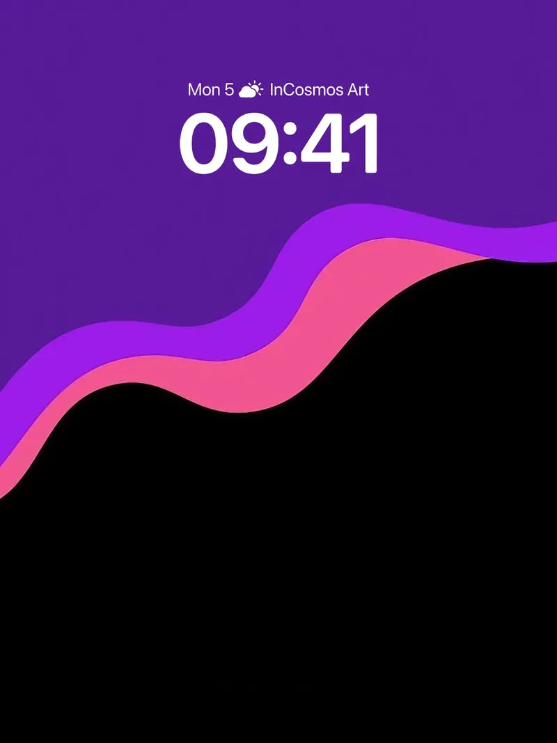 Midnight Wave Wallpaper with Liquid Hues wallpaper for iPhone, iPad & Mac