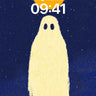 Starry Solitude Ghost Wallpaper with Celestial Halo wallpaper for iPhone, iPad & Mac