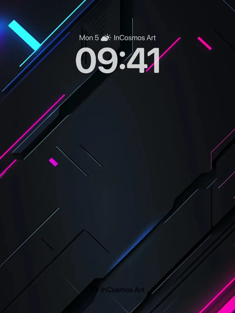 Neon Circuit Wallpaper with Electric Pulse