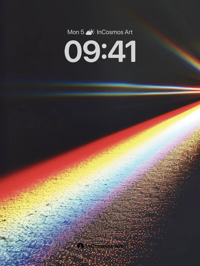 Prismatic Echo Wallpaper with Cosmic Dust