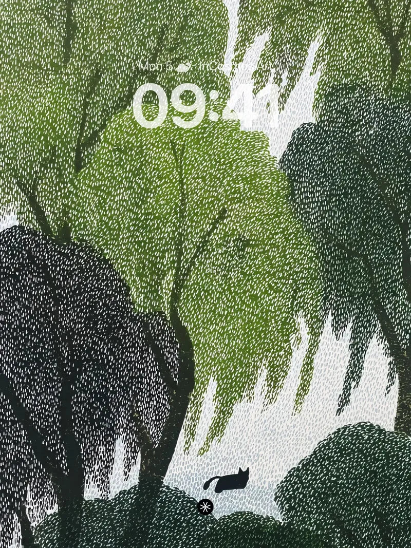 Whispering Willow Wallpaper with Shadowed Canopy