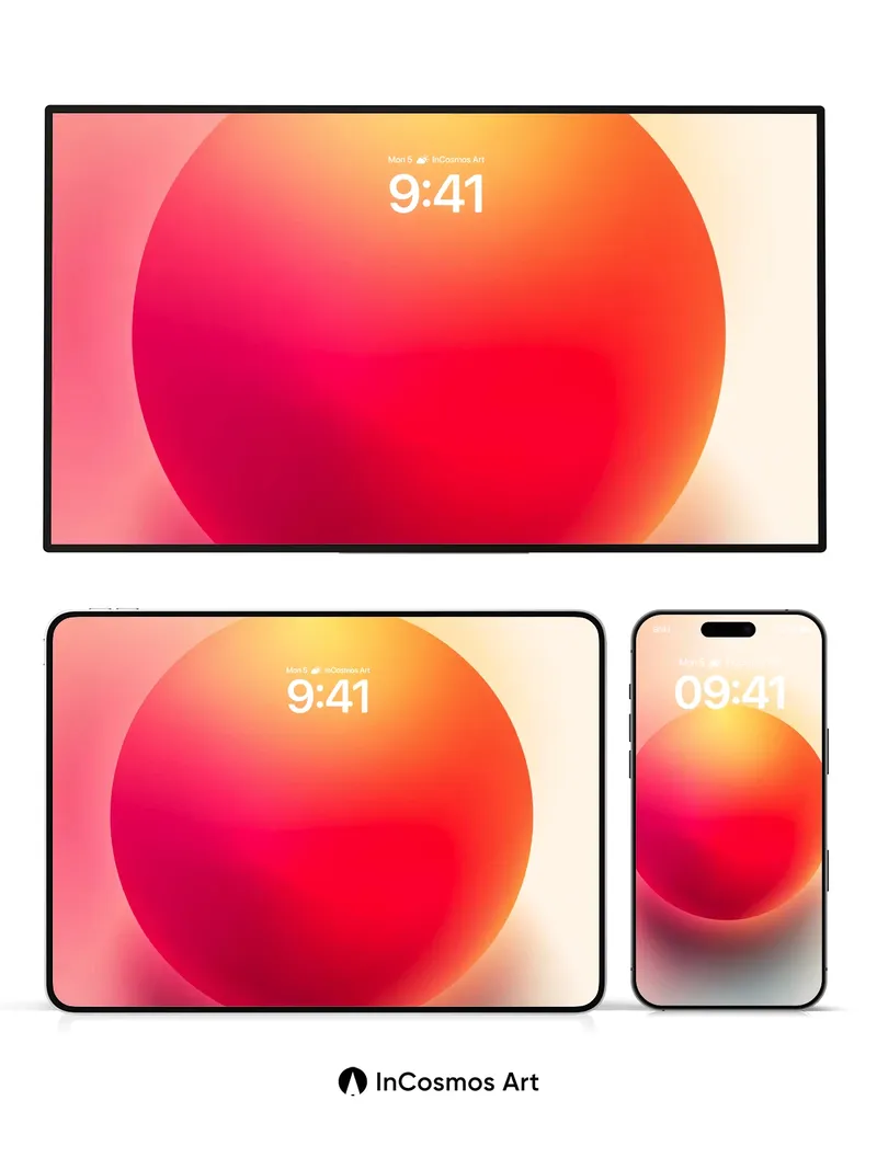 Blazing Orb Wallpaper with Radiant Hues