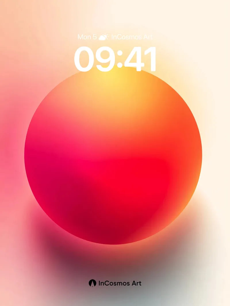 Blazing Orb Wallpaper with Radiant Hues wallpaper for iPhone, iPad & Mac