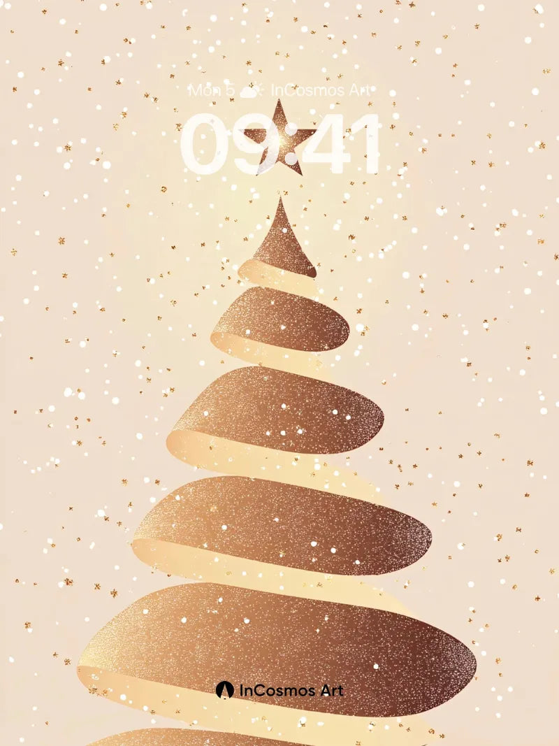 Golden Hush Wallpaper with Starlit Whispers