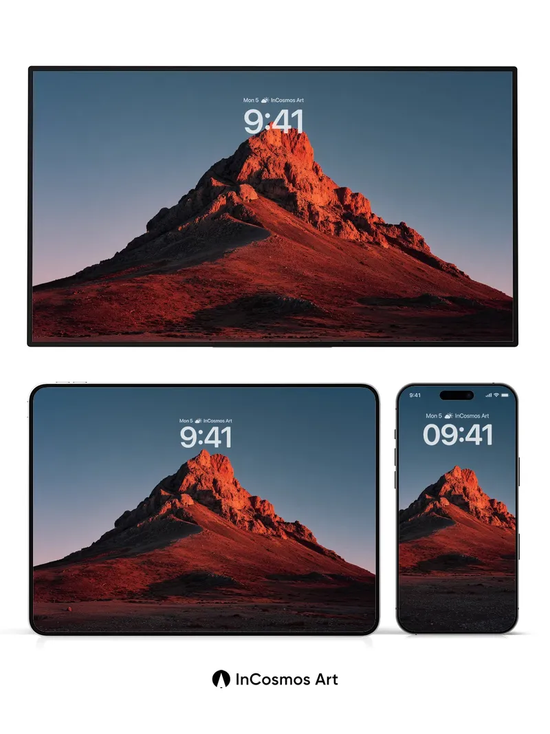 Crimson Summit Wallpaper with Dusk Embrace