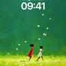 Whispering Grass Wallpaper with Floating Seeds wallpaper for iPhone, iPad & Mac