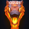 Fiery Geometry Wallpaper with Luminous Scales wallpaper for iPhone, iPad & Mac