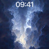 Deep Blue Cloud Tunnel Wallpaper with Light Break wallpaper for iPhone, iPad & Mac