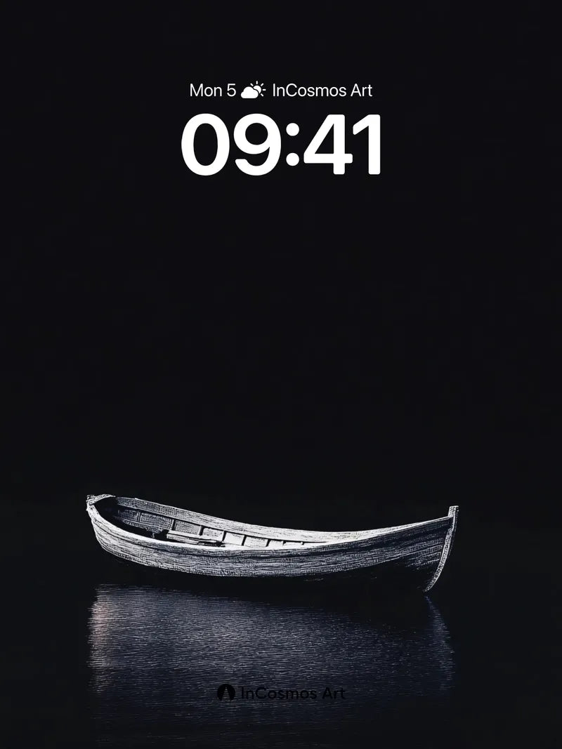 Silent Drift Wallpaper with Moonlit Hull