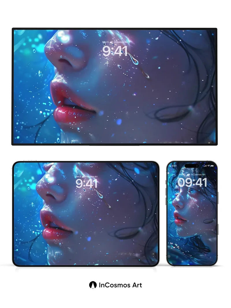 Aquatic Reverie Wallpaper with Starlight Tears