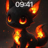 Lava-Hearted Kitten Wallpaper with Cracked Ember Skin wallpaper for iPhone, iPad & Mac