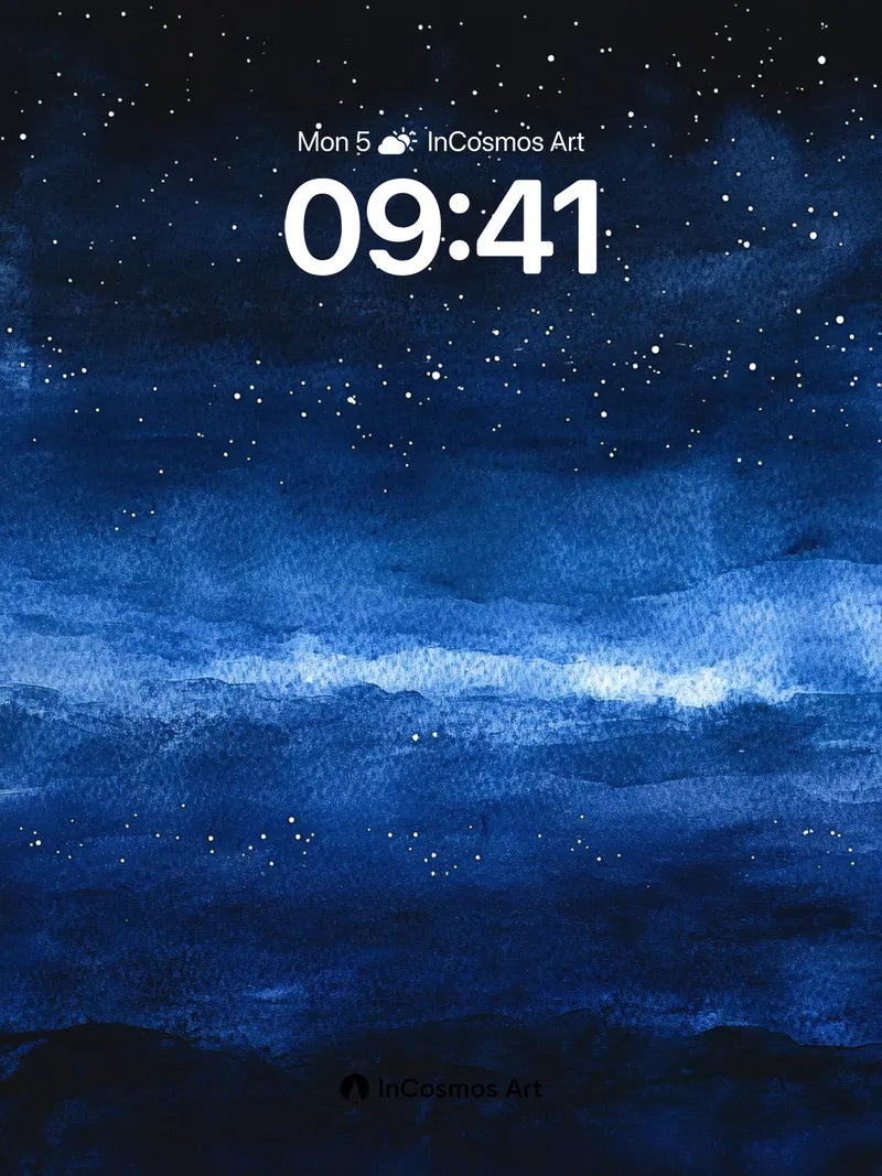 Midnight Tides Wallpaper with Starlight Veil wallpaper for iPhone, iPad & Mac