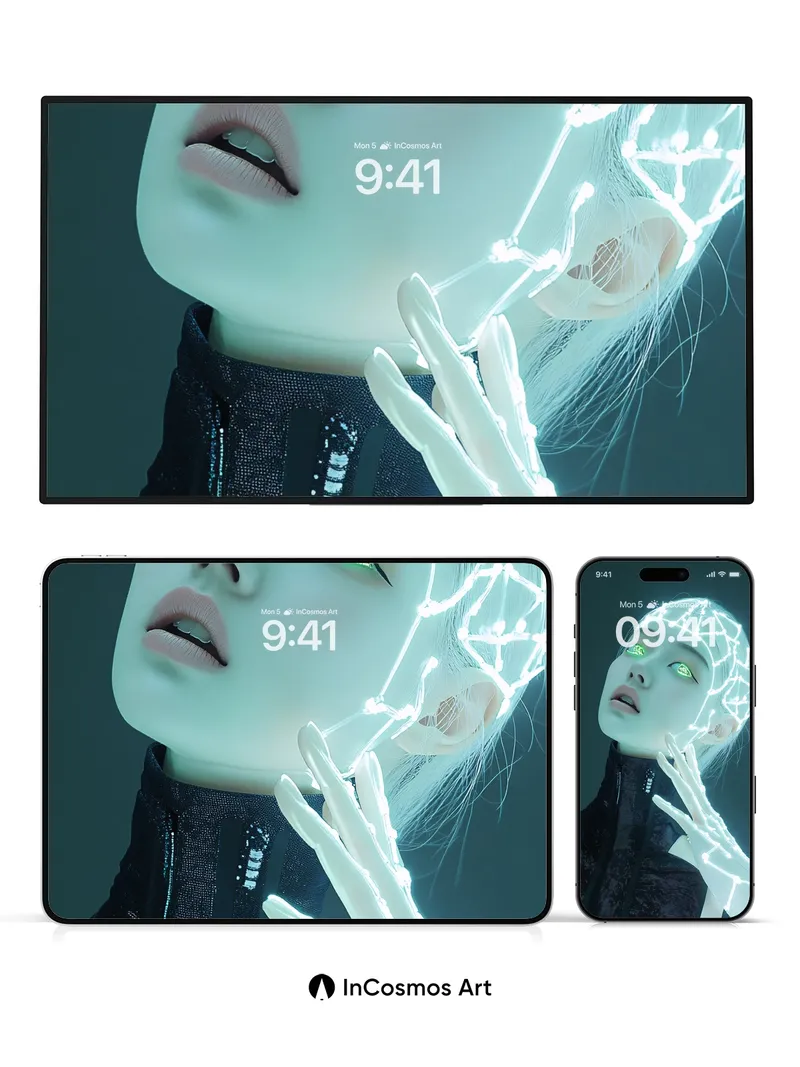 Neon Veil Wallpaper with Electric Pulse