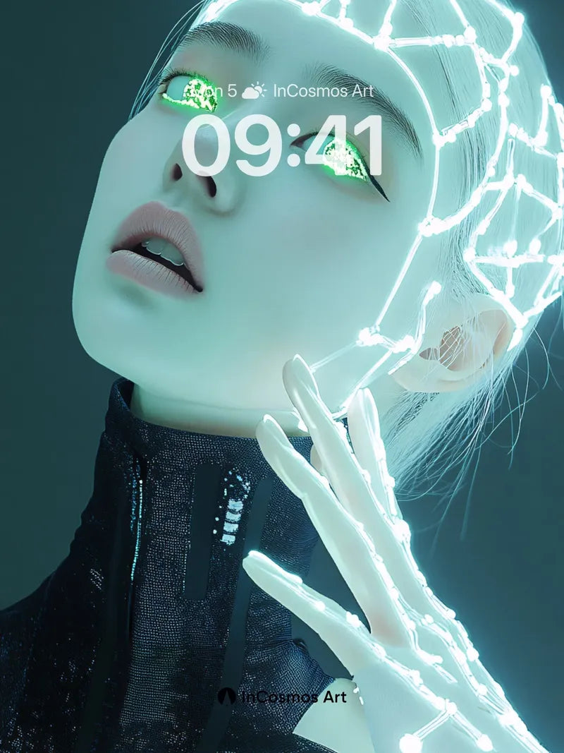 Neon Veil Wallpaper with Electric Pulse