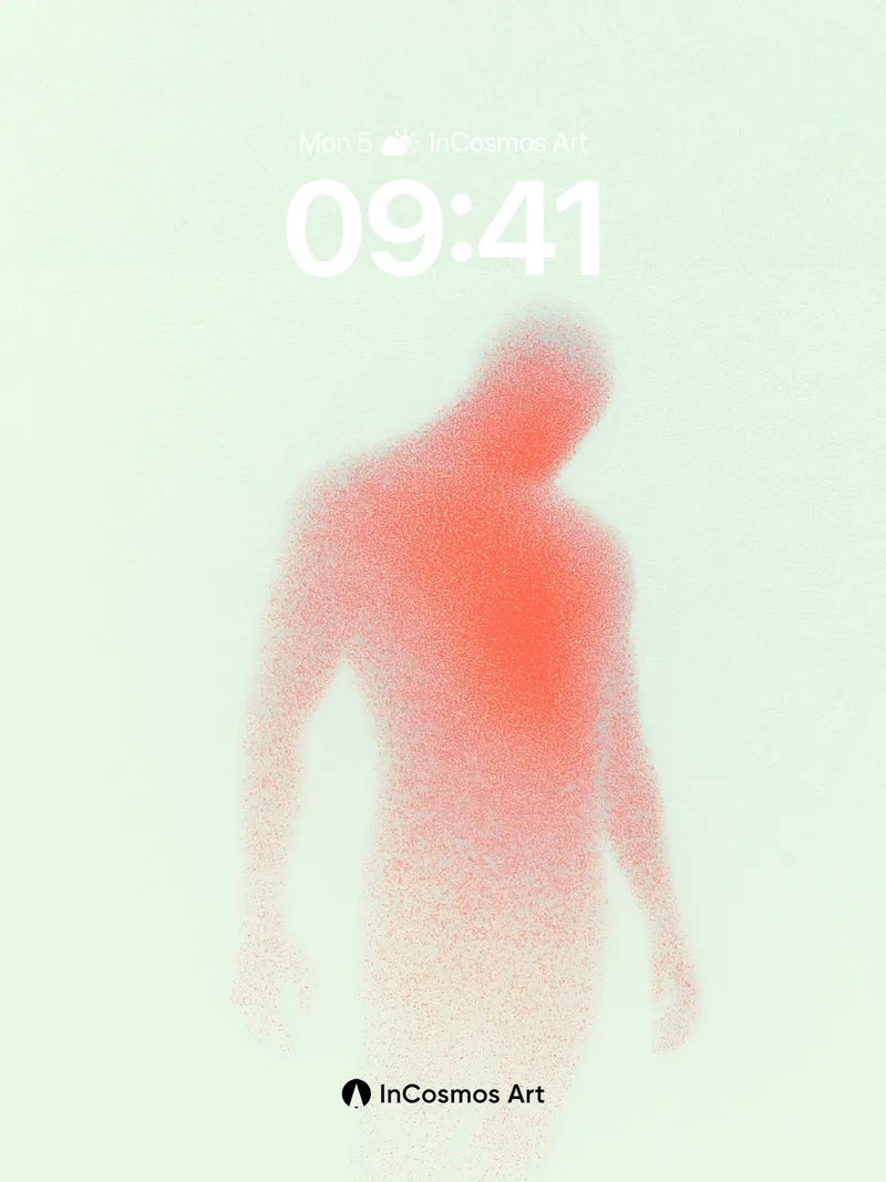 Faint Echo Wallpaper with Red Silhouette