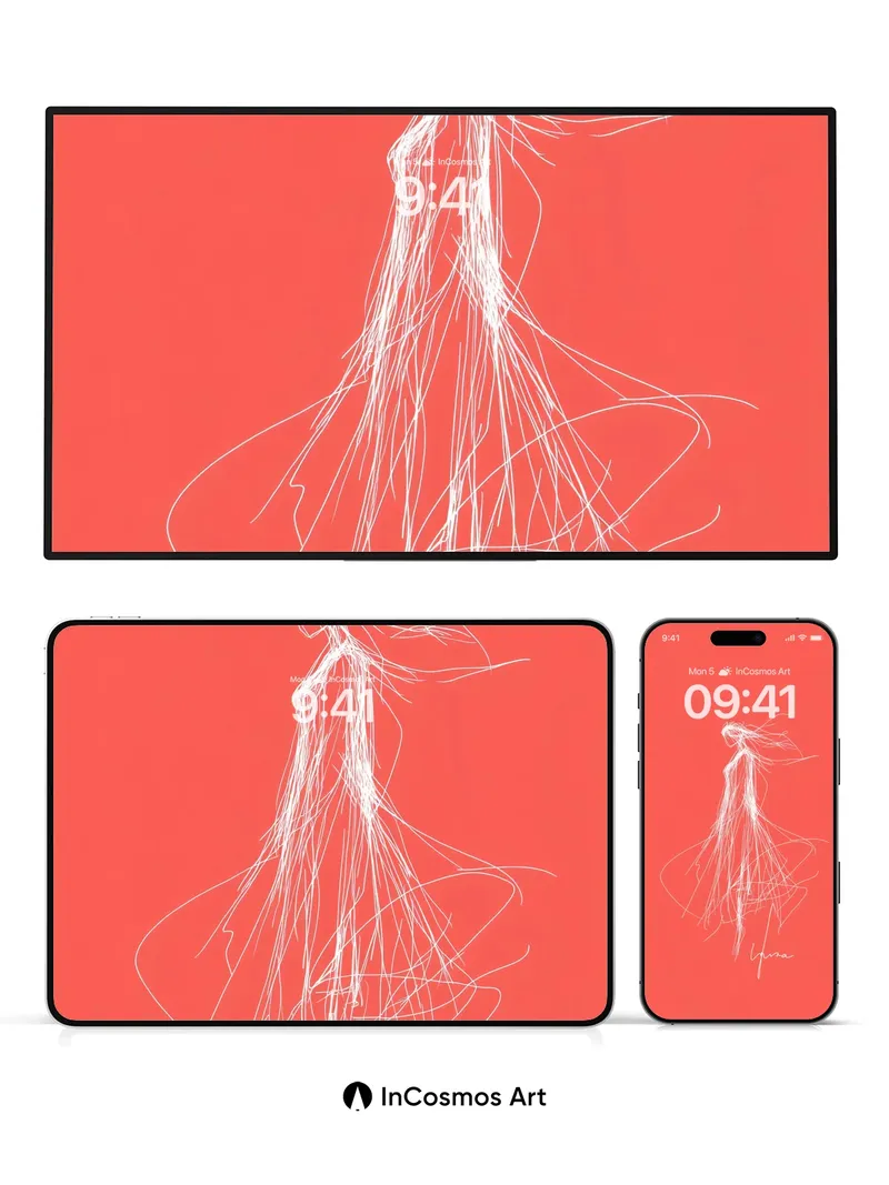 Whispering Threads Wallpaper with Ethereal Lines