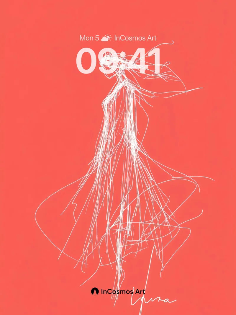 Whispering Threads Wallpaper with Ethereal Lines