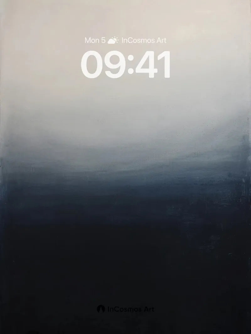 Mist Veil Wallpaper with Deep Ocean Hush