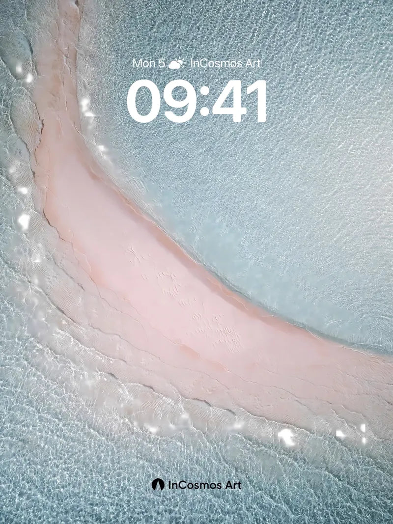 Serene Shoreline Wallpaper with Ethereal Light wallpaper for iPhone, iPad & Mac