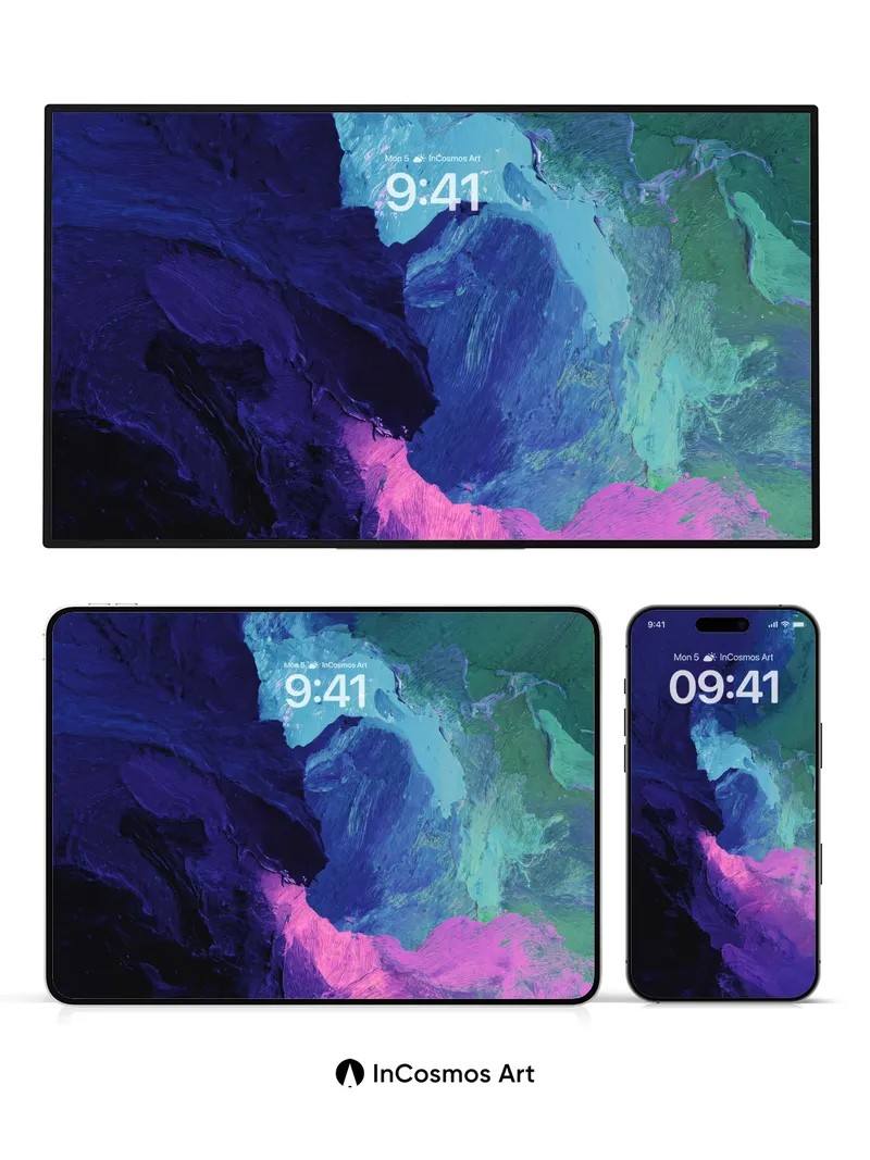 Luminous Abyss Wallpaper with Electric Veins