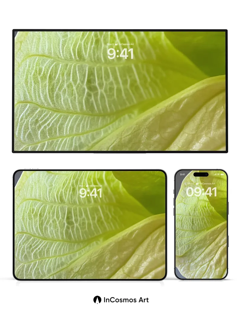 Luminous Vein Wallpaper with Living Light