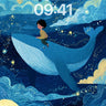 Starry Night Whale Wallpaper with Cosmic Clouds wallpaper for iPhone, iPad & Mac
