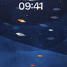 Midnight Ocean Fish Wallpaper Deep Blue Background