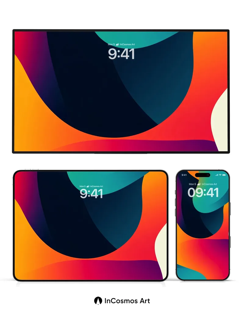 Electric Pulse Wallpaper with Liquid Color Veins