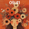 Serene Bloom Wallpaper with Floral Crown wallpaper for iPhone, iPad & Mac