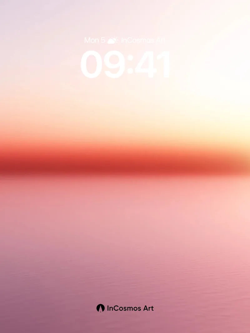 Crimson Horizon Wallpaper with Soft Light Gradient