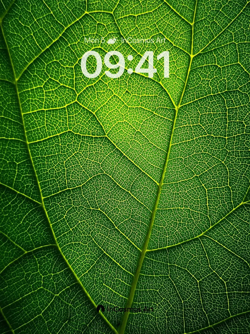Luminous Vein Wallpaper with Living Green Texture wallpaper for iPhone, iPad & Mac