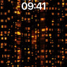 Copper Grid Wallpaper with Glowing Windows wallpaper for iPhone, iPad & Mac
