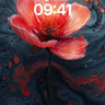 Crimson Bloom Wallpaper with Cosmic Ink wallpaper for iPhone, iPad & Mac