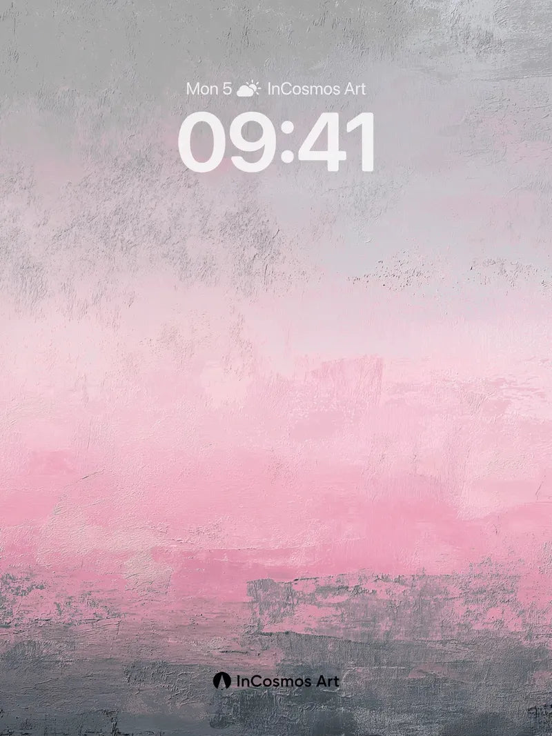 Muted Horizon Wallpaper with Pink Veil wallpaper for iPhone, iPad & Mac
