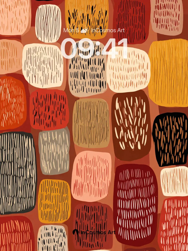 Rustic Tapestry Wallpaper with Hand-Drawn Hues wallpaper for iPhone, iPad & Mac