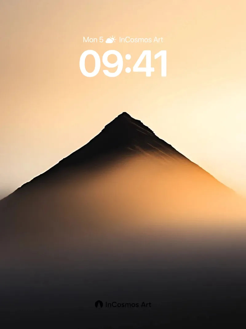 Serenity Peak Wallpaper with Golden Haze