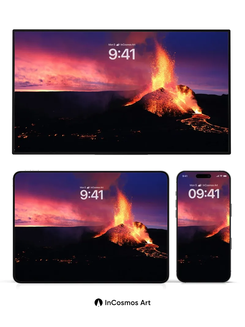 Crimson Fury Wallpaper with Lava Pulse