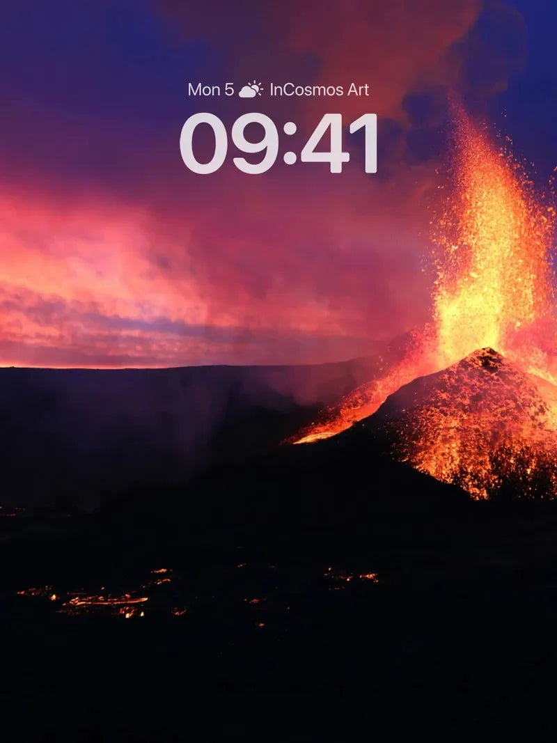 Crimson Fury Wallpaper with Lava Pulse