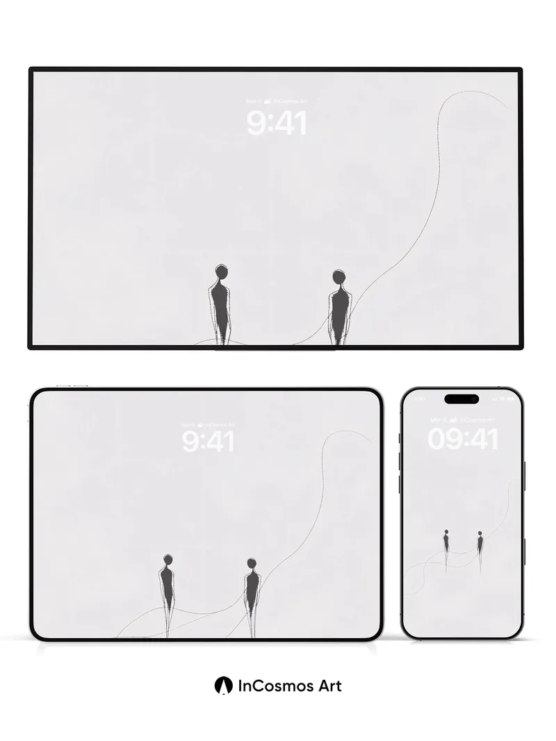 Silent Path Wallpaper with Whispering Lines