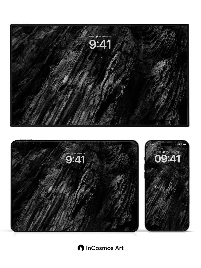 Charred Silence Wallpaper with Fractured Light