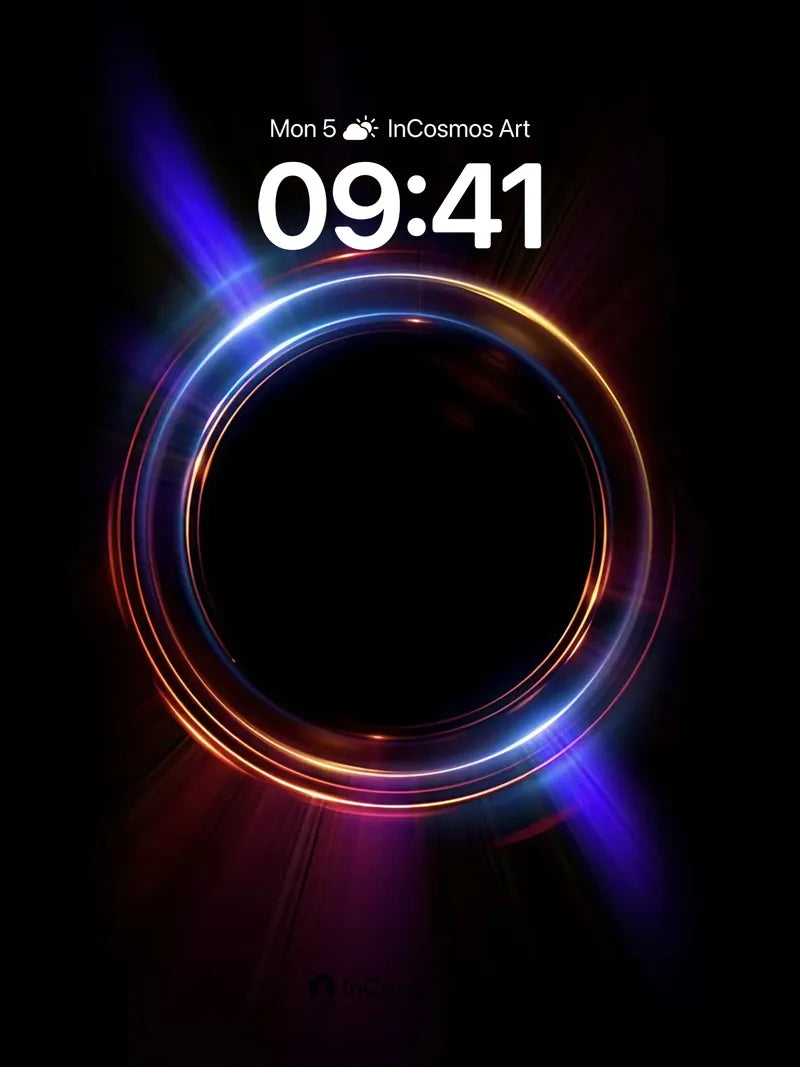 Neon Vortex Wallpaper with Cosmic Pulse