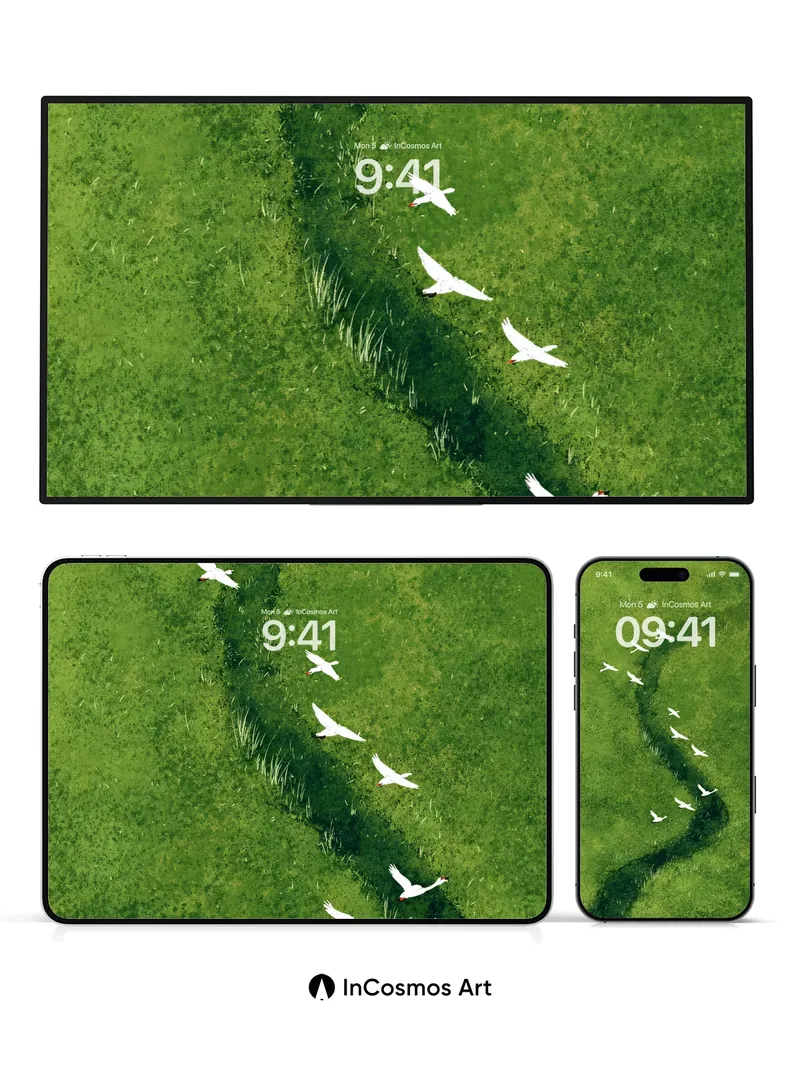 Serenity Flight Wallpaper with River Vein