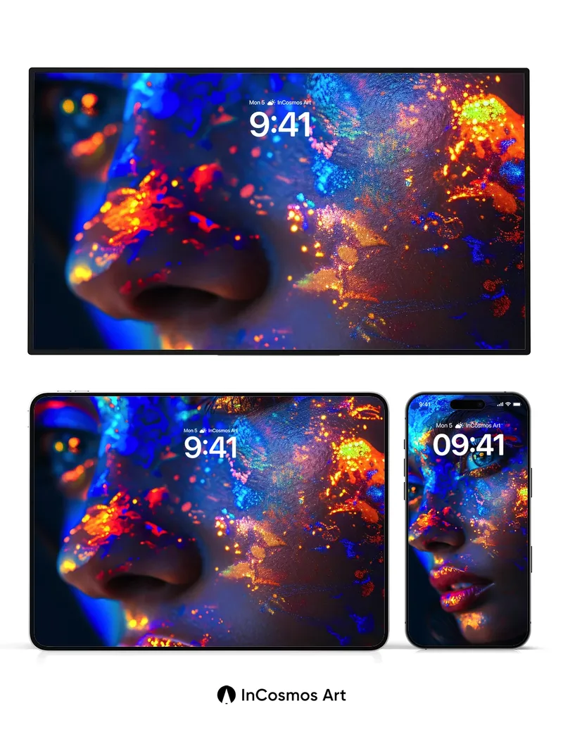 Neon Pulse Wallpaper with Living Light