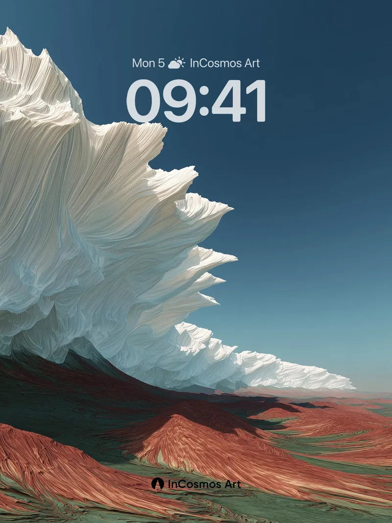 Crimson Dunes Wallpaper with Folded Sky wallpaper for iPhone, iPad & Mac
