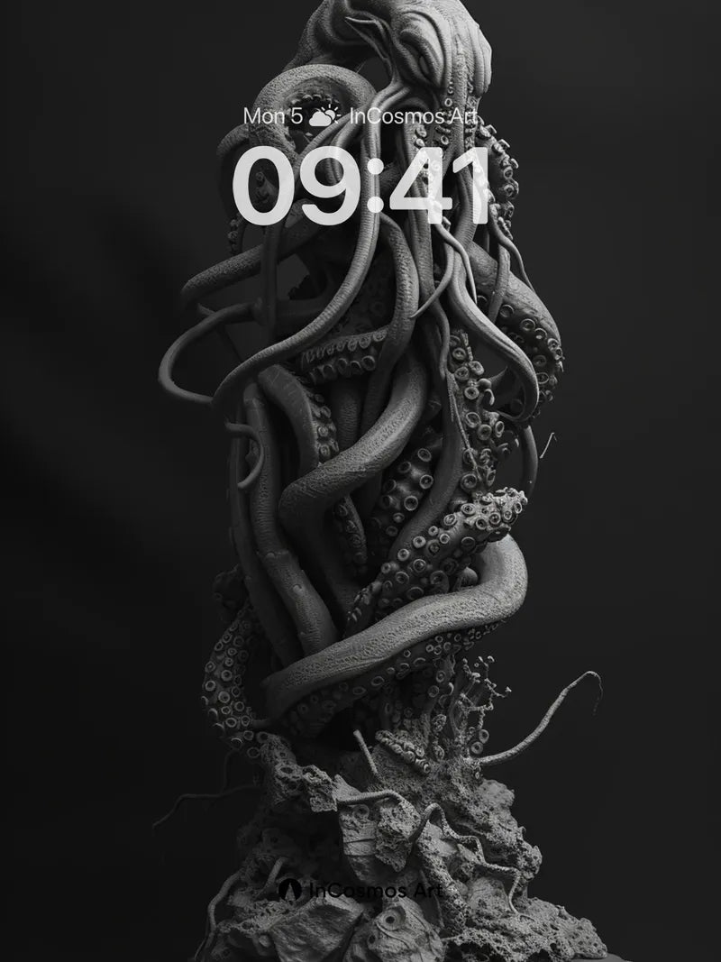 Tentacle Reverie Wallpaper with Abyssal Roots wallpaper for iPhone, iPad & Mac