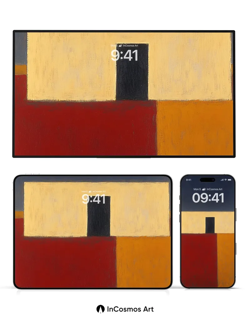 Silent Geometry Wallpaper with Midnight Portal